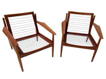 Two Mid-Century Modern Lounge Chairs by Arne Vodder for Glostrup, 1950s
